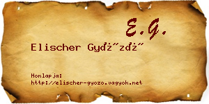 Elischer Győző névjegykártya